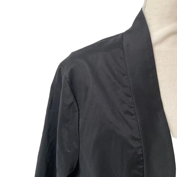 Vintage Niteline Black Open Front Bolero Jacket Cropped Formal Layering Large - Picture 3 of 13